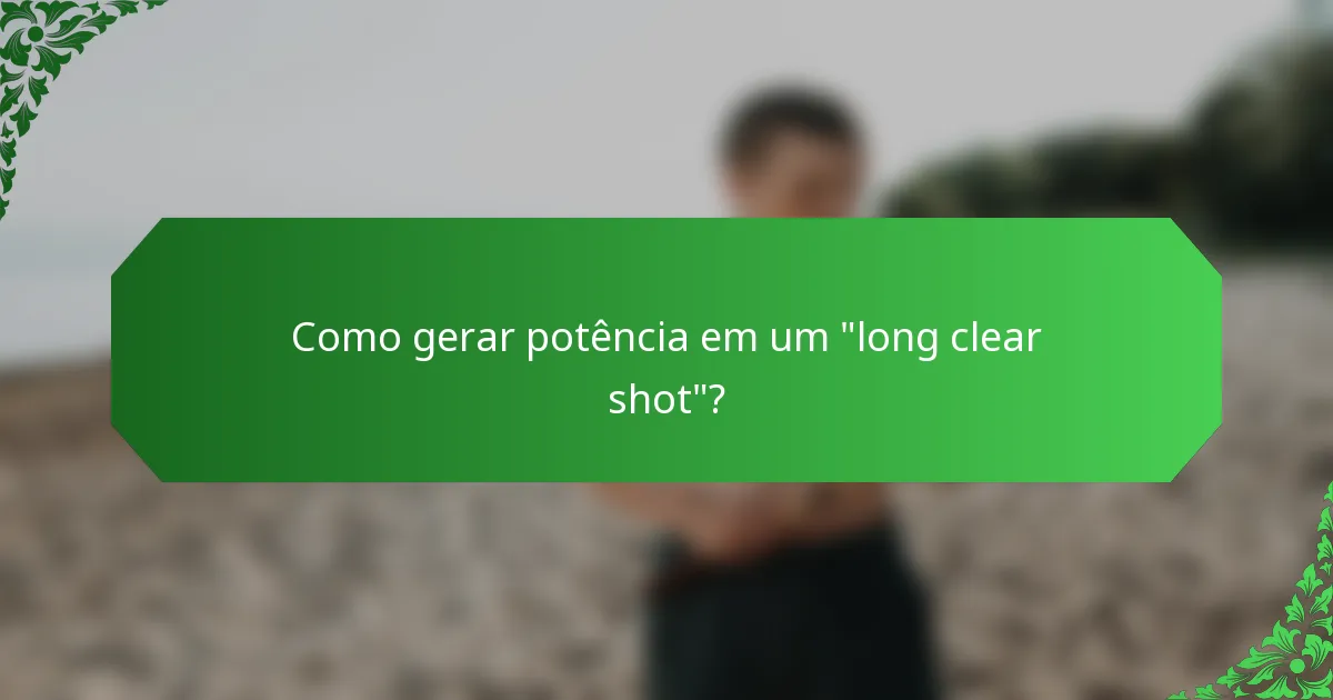 Como gerar potência em um 